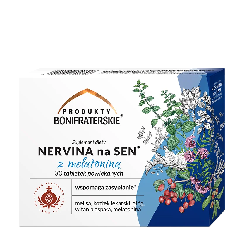 Wiz_827x827-Nervina_sen NERVINA na SEN z melatoniną 30 tabletek powlekanych - obrazek 1