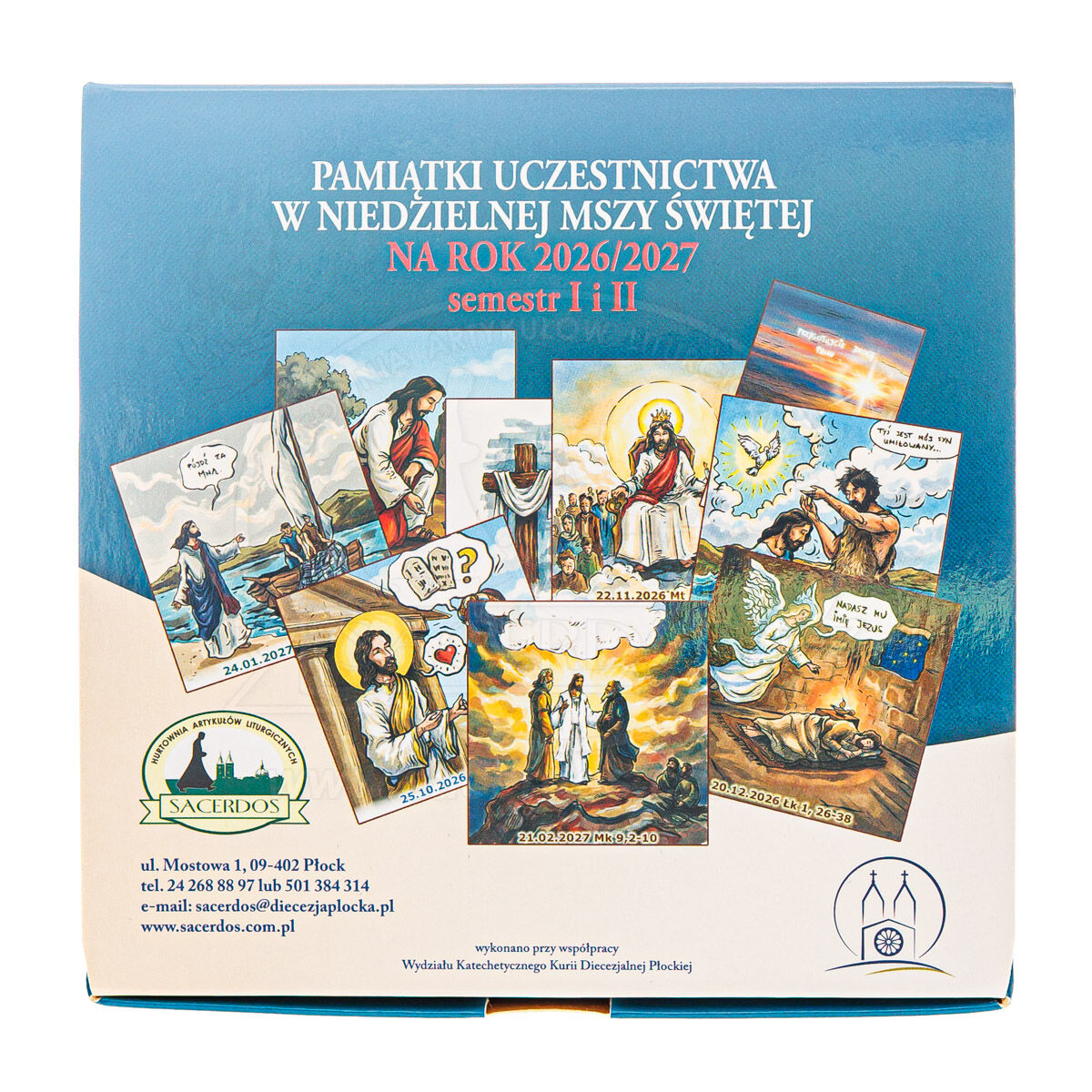 hurtownia-artykulow-liturgicznych-sacerdos-pamiatki-uczestnictwa-26-27 Pamiątki niedzielne - karteczki 2026/27 - obrazek 1